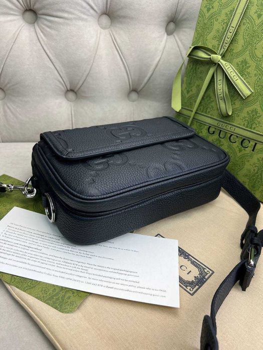 Кроссбоди сумка Gucci Jumbo Small GG кожаный мессенджер Гуччи плечевая сумка c841