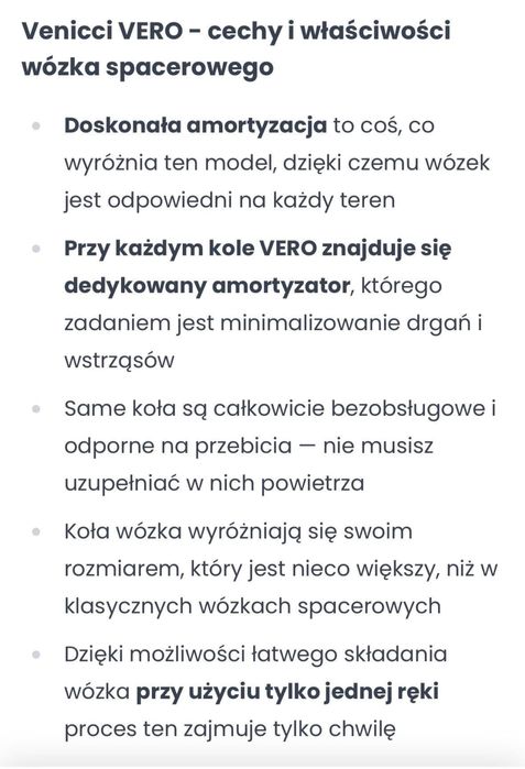 Spacerowka / wozek spacerowy Venicci Vero