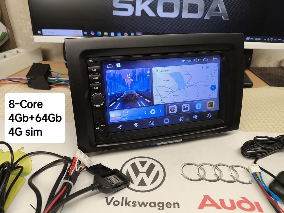 ‼️+Камера‼️Рамка + Магнитола Skoda Fabia 1 Android. або Windows