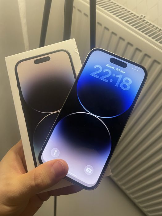 iPhone 14 Pro - 128gb - biały - 100% kondycji bat. - stan idealny - komplet