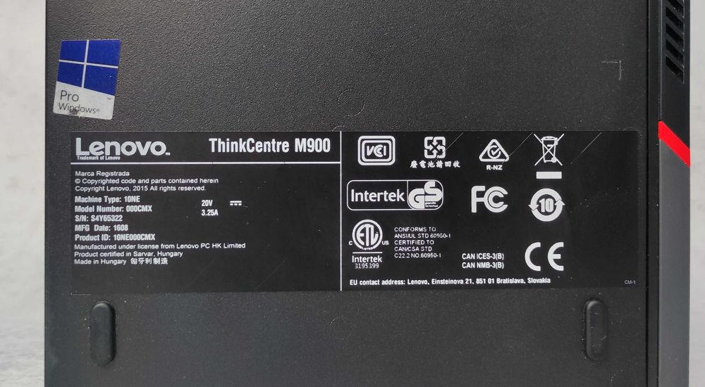 Комп'ютер Lenovo ThinkCentre M700-710 Tiny i3-6100 8GB DDR4 SSD 120GB