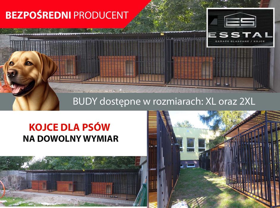 Kojec dla Psa , KOJCE dla Psów ,Dowolne Rozmiary , Dodatki - ESSTAL-