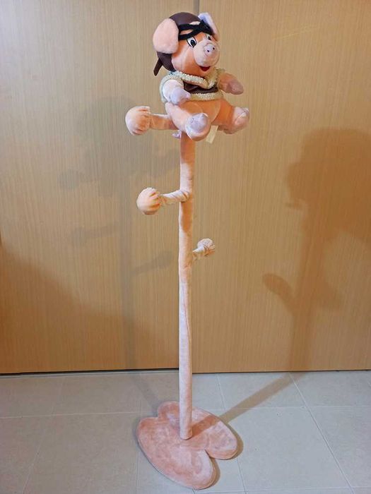 Bengaleiro Vertical Peluche Porquinho Rosa