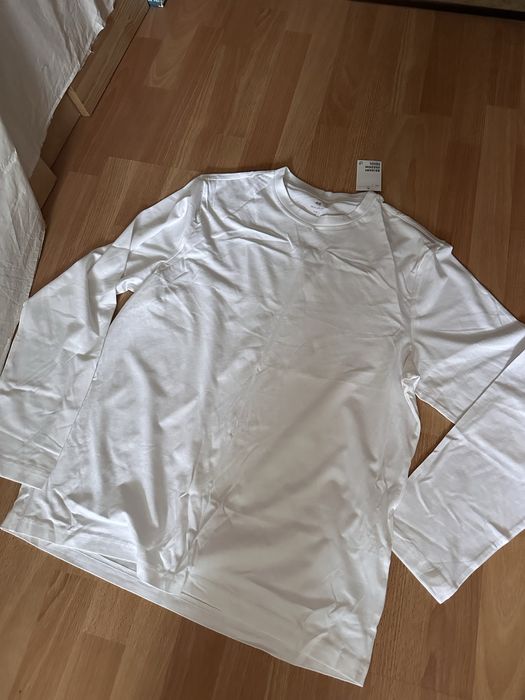 Чоловічий лонг білий, чорний, сірий лонгслив розмір L