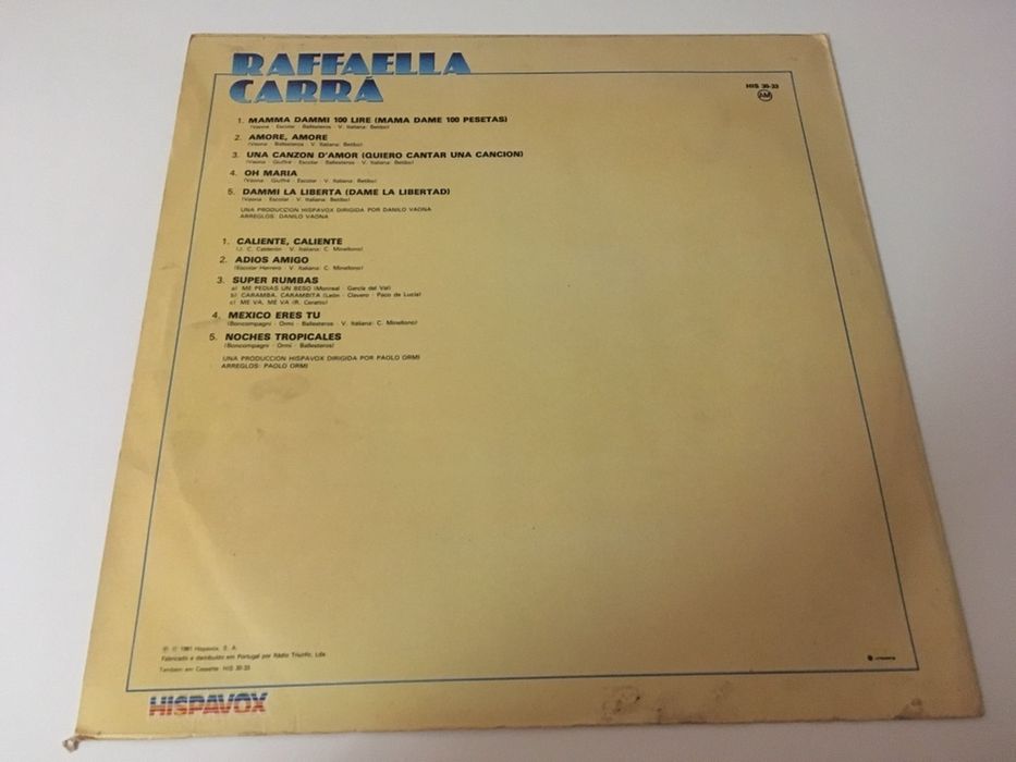 Vendo disco de vinil da Raffaella Carra