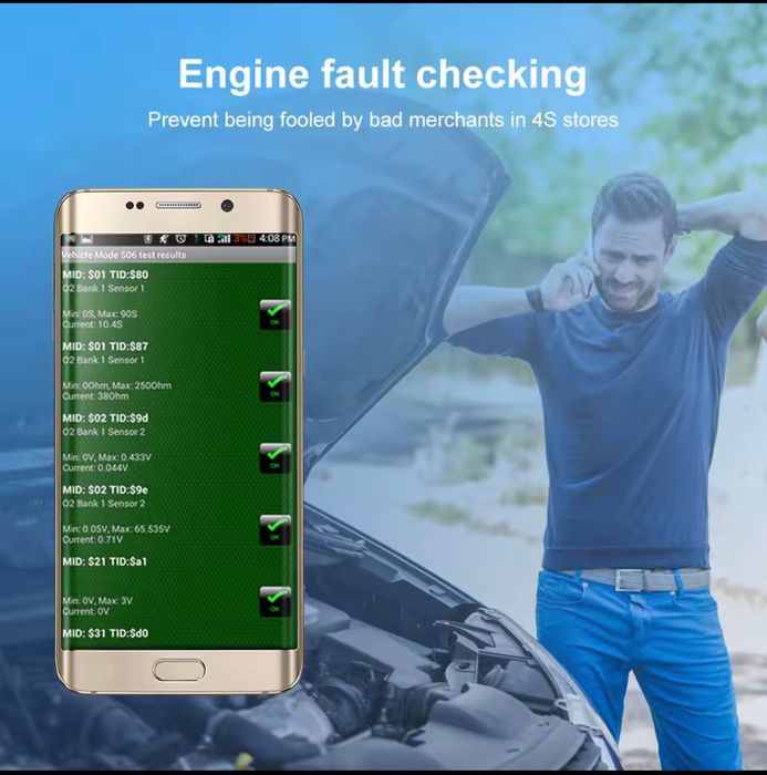 ELM327 OBD Bluetooth V2.1 (NOVO/LACRADO)