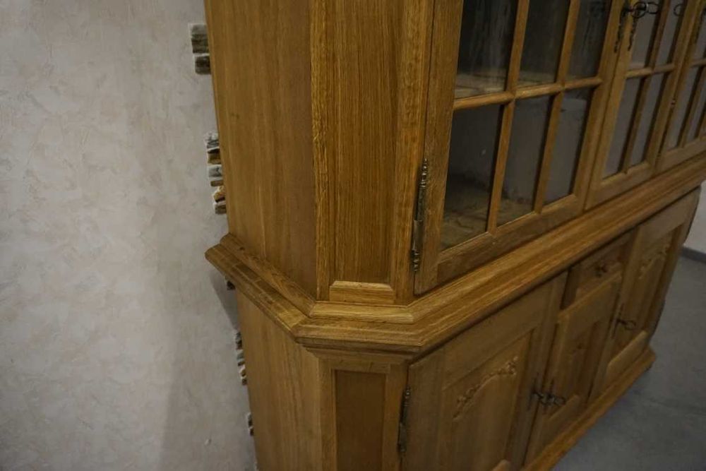 Witryna z Komodą Lity Dąb Dębowa szer. 185 cm  Dostawa w 48h  (p-1124)