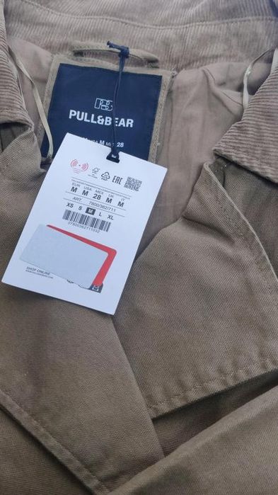 Тренч Pull&Bear з вельветовим коміром