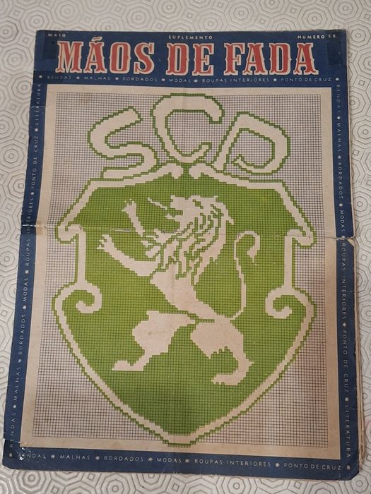 Sporting revista antiga bordados