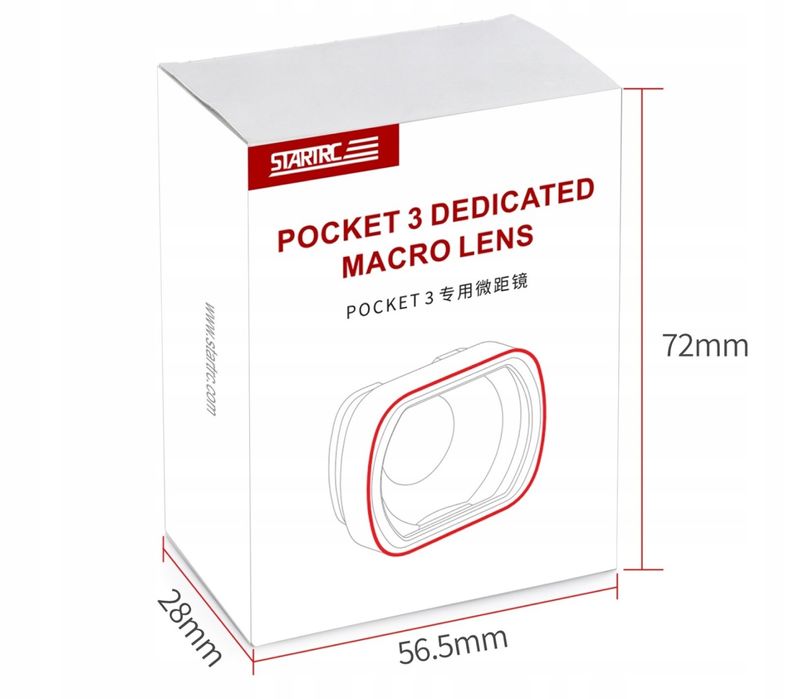 Объектив makro для dji pocket 3 startrc macro lens 10x увеличение zoom