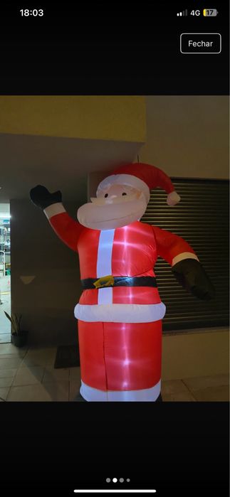 Pai natal insuflavel para entrada