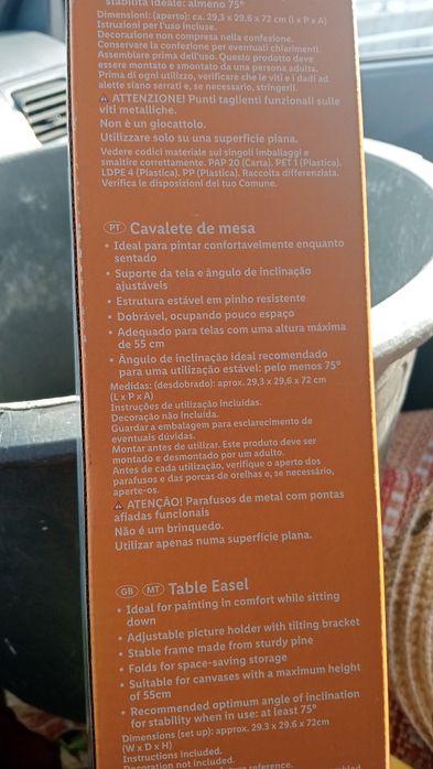 Cavalete de mesa