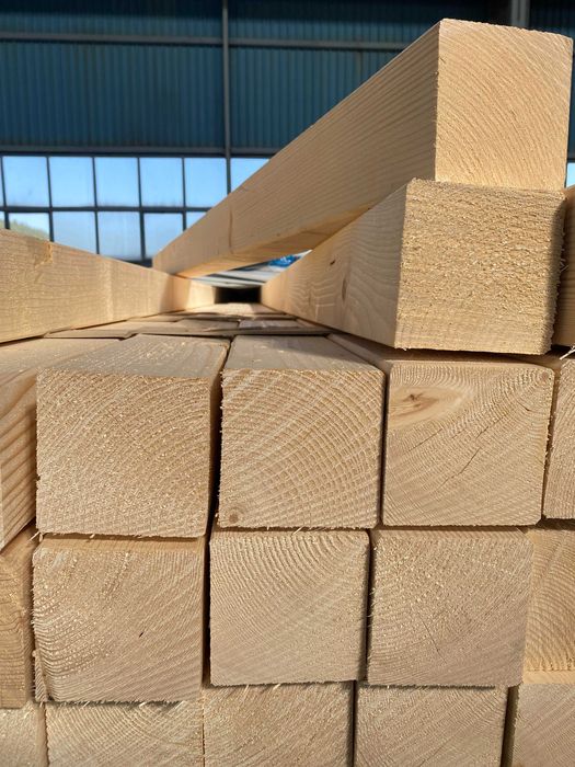 Drewno konstrukcyjne KVH C24 kantówki strugane, suche, świerk BRUTTO!