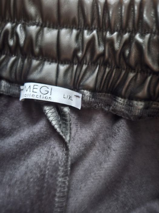 Spodnie megi z Eco skóry ocieplane