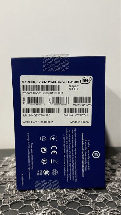 Intel i9-10900K CPU442414740202465281