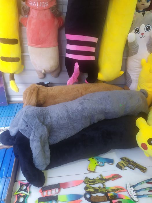 Подушка заяц,кот,мопс,Пикачу длинный 100 см под спину,живот, игрушка