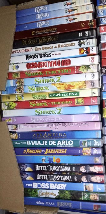 Dvd  Shrek Smurfs Dragão Pinóquio Madagáscar Panda Garfield