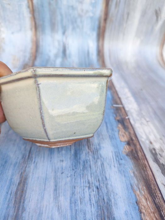 Ceramiczna doniczka - vintage - design - szkliwienie