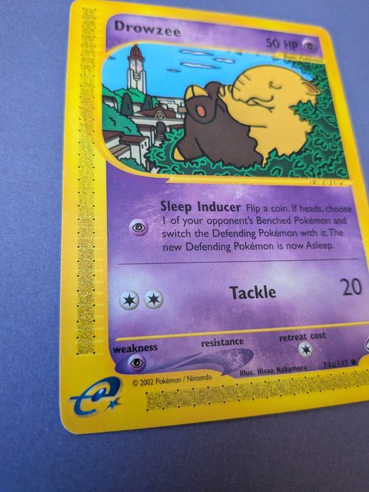 Karta Pokemon Drowzee 74a/147 Aquapolis 2002 Vintage WOTC E-Reader