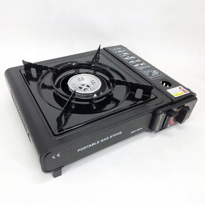 Портативна газова плитка BK-167A із перехідником під звичайний газовий