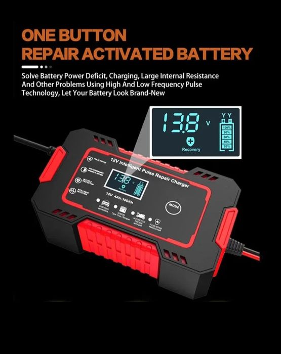 Ładowarka samochodowa/ 12V6A/Motocykl Samochód Cyfrowy Wyświetlacz