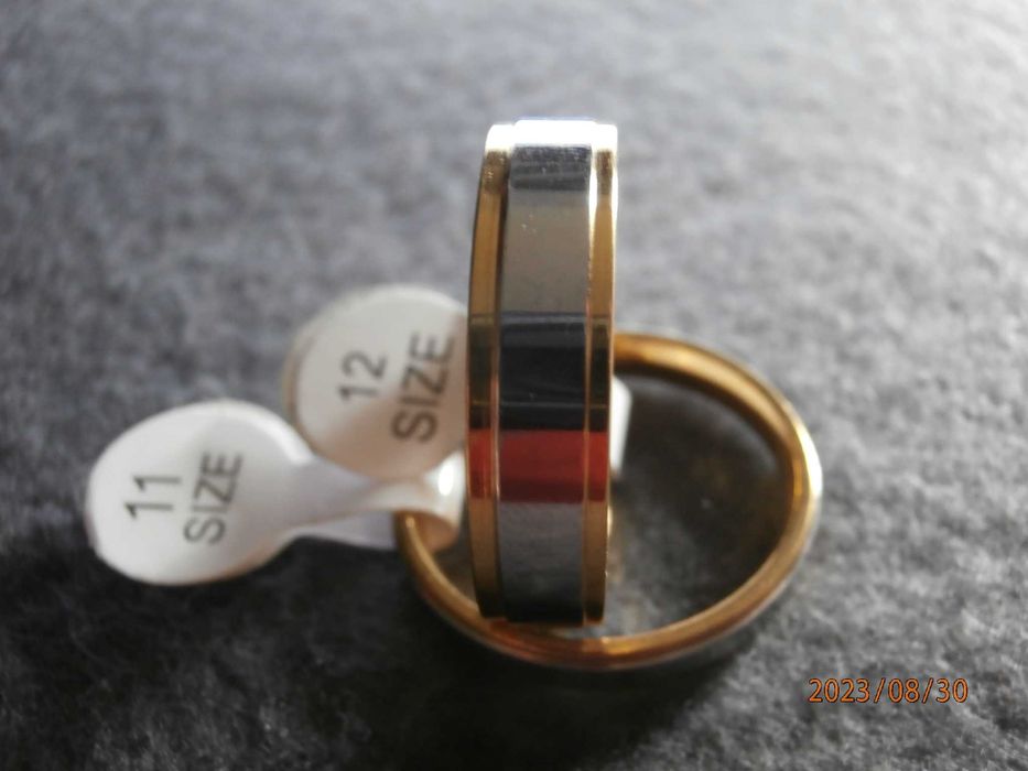 pierścionki / obrączki - damska i męska komplet 2 sztuki rozm. 11 i 12