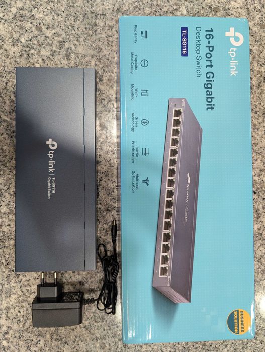Switch TP-Link TL-SG116 - 16 Portas Gigabit