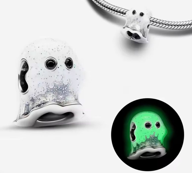 Charm's srebrny duszek świeci w ciemności srebro S925