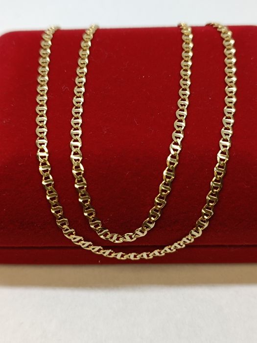 Złoty łańcuszek splot Gucci dł.55cm, złoto próby 585