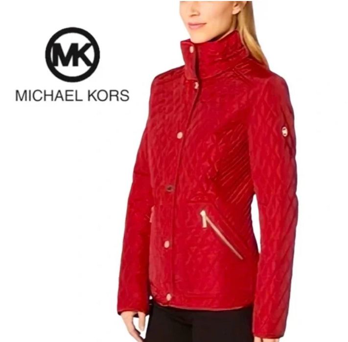 Куртка, ветровка MICHEAL Michael Kors Red Diamond Quilted Jacket
