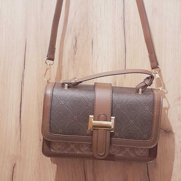 Mała torebka crossbody vintage retro ekoskóra PU 21x14 cm