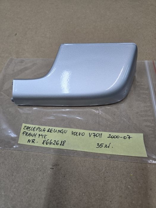 zaślepka relingu volvo V70II 2000 -07   PRAWY TYŁ SREBNA