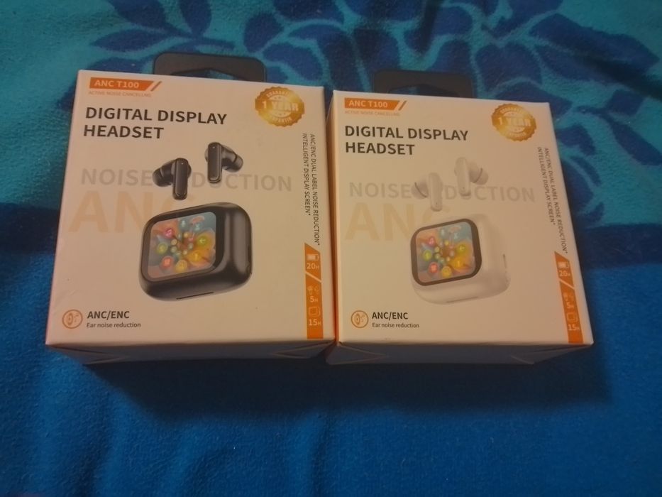 Навушники блютуз з лед єкраном