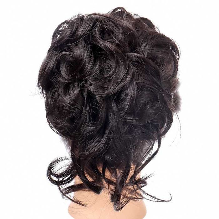 Шиньон пучок хвост волосы на заколке крабе