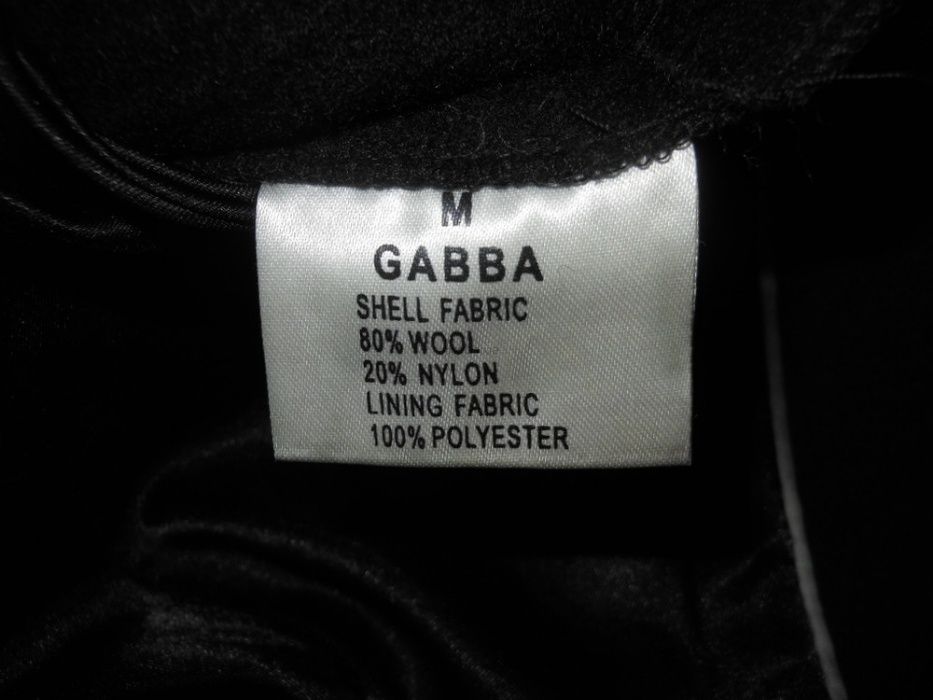 Gabba,стильное черное шерстяное пальто,полутальто,куртка,шерсть