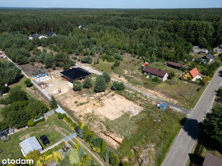 Działka z projektem + fundament 1500m2 Wymysłów