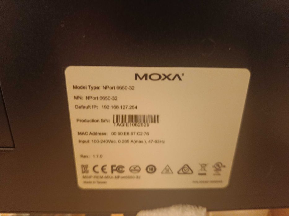 Moxa NPort 6650-32 serwer portów szeregowych