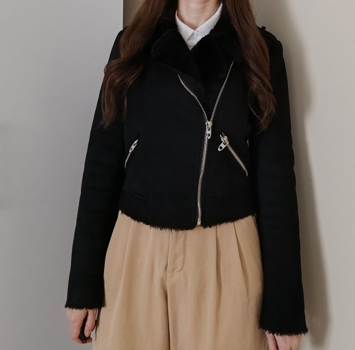 Косуха дублёнка Zara XS