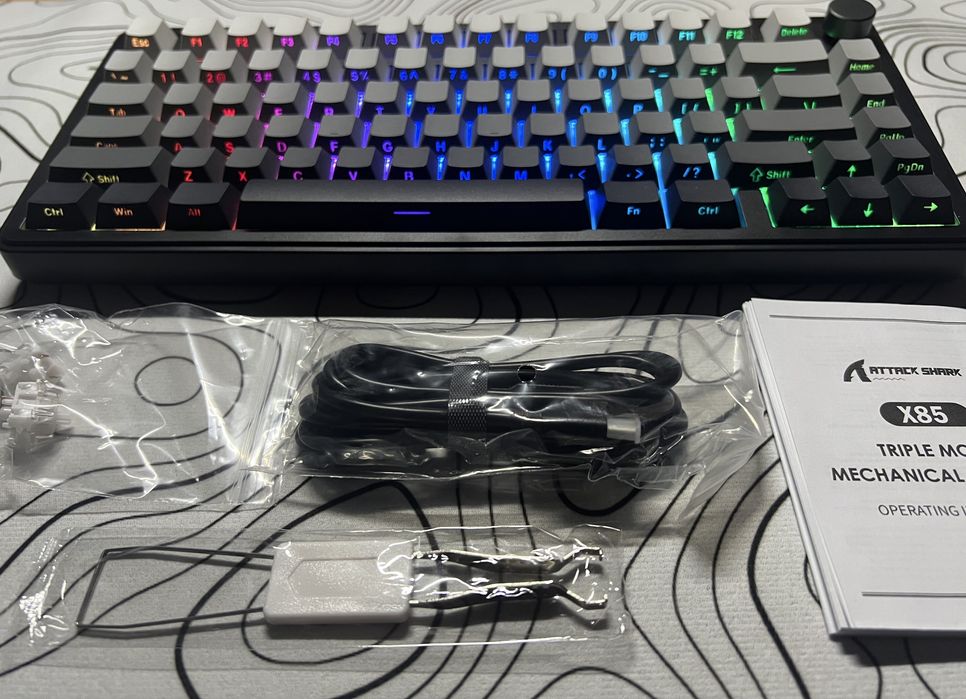 Механическая клавиатура Attack Shark X85 (Чёрно-белый градиент)