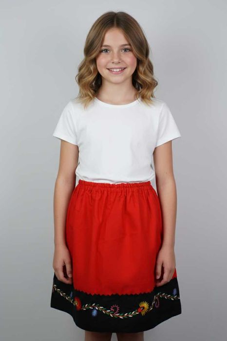 Saia criança c/ bordado de Viana feito à mão