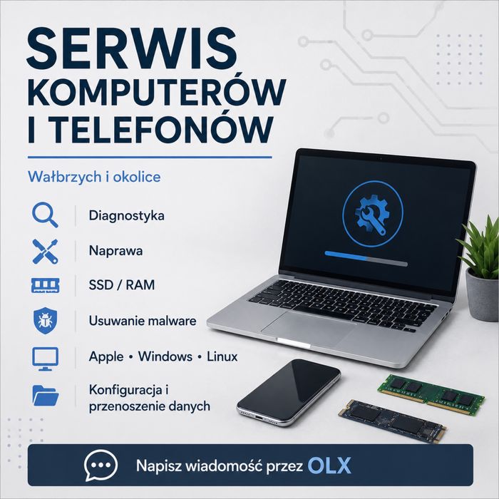 Serwis komputerów i telefonów | Naprawa | Diagnostyka | Wałbrzych i okolice
