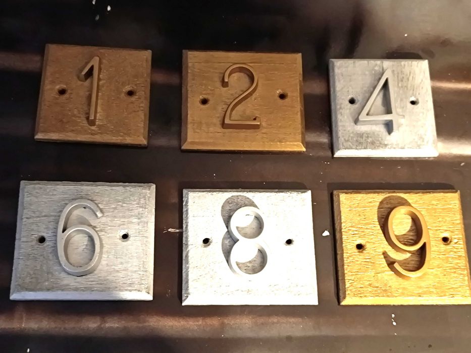 Placas de Porta vintage com números