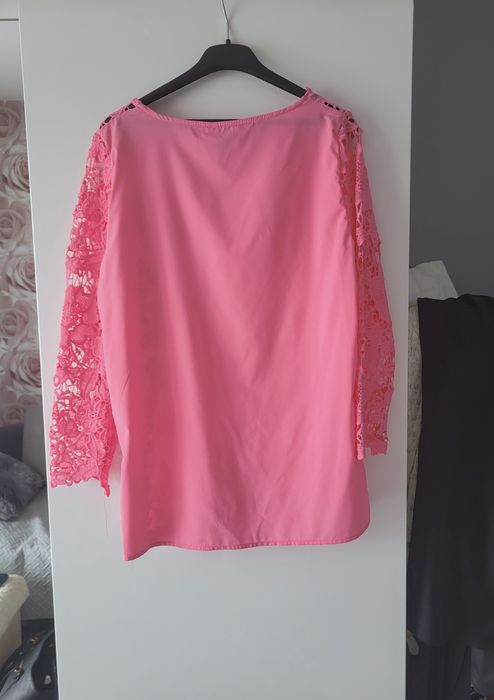 Neonowa różowa bluzka z gipiury,  L, Club L