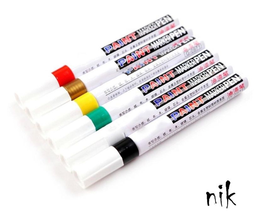 Водостійкий маркер 10 відтінків від подряпин, протектор шин, тюнінг