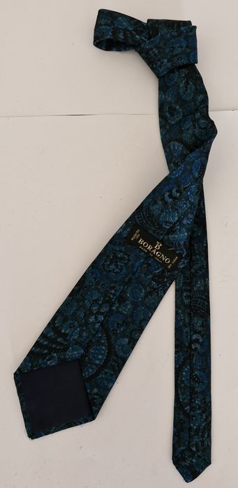 Gravata clasica azul esverdeado