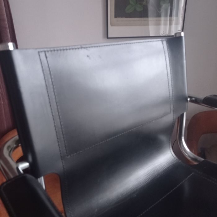 Fotele krzesła skórzane Bauhaus 2szt