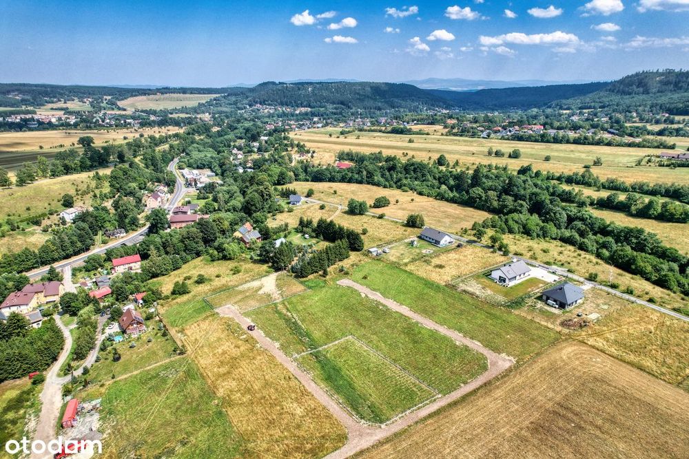 Szczytna – 3 działki 1505–1600 m² na wzgórzu, droga dojazdowa - Widok 4