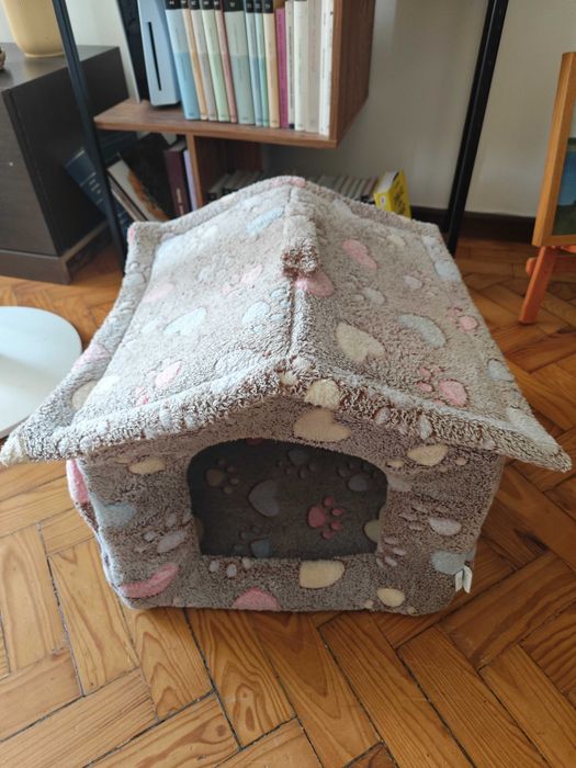 Casota de cão/gato macia para interior