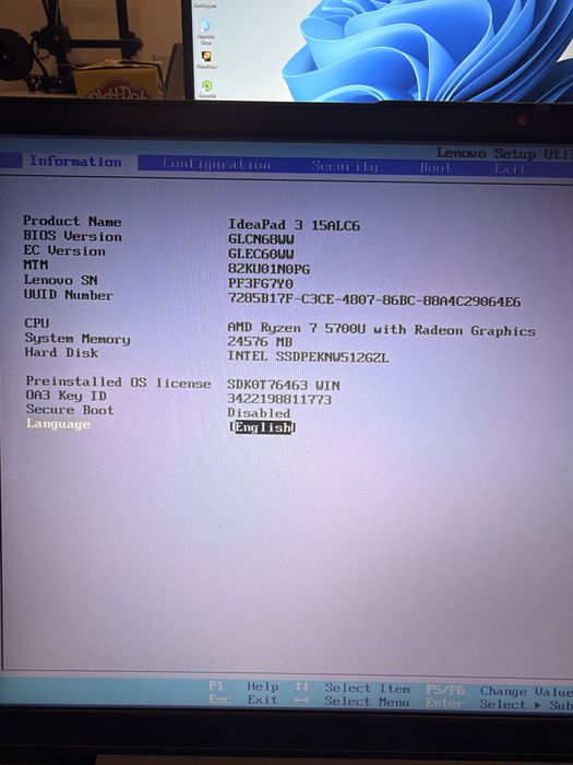 Portatil Lenovo IdeaPad3
