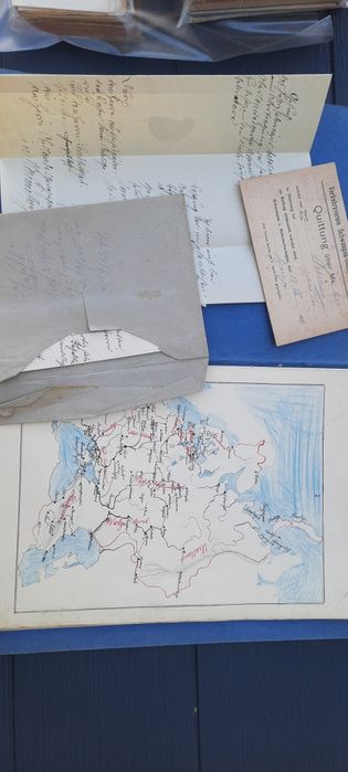 III Rzesza teczka z dokumentami swastyka militaria wojna mapy vintage